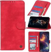 Voor OPPO Reno4 Pro 5G Antilope Textuur Magnetische Gesp Horizontale Flip PU Lederen Case met Kaartsleuven & Portemonnee & Houder (Rood)