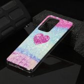 Voor Huawei P40 Marble Pattern Soft TPU beschermhoes (Red Love)