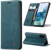 Voor Galaxy S20 Plus CaseMe multifunctionele horizontale lederen flip-hoes, met kaartsleuf en houder & portemonnee (blauw)