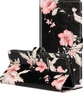 Voor Galaxy S20 Gekleurde Tekening Marmer Patroon Horizontale Flip PU Lederen Case met Houder & Kaartsleuven & Portemonnee (Azalea)