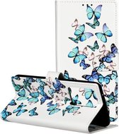 Voor Galaxy S20 + Gekleurde Tekening Marmer Patroon Horizontale Flip PU Lederen Case met Houder & Kaartsleuven & Portemonnee (Kleine Vlinders)