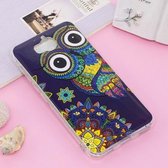 Voor Huawei Y5 (2017) / Y6 (2017) Noctilucent IMD Uil Patroon Zachte TPU Case Protector Cover