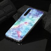 Voor Xiaomi Redmi Note 8 Marble Pattern Soft TPU beschermhoes (blauw)