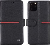 Voor iPhone 11 GEBEI Bovennerf lederen horizontale flip beschermhoes met houder & kaartsleuven & portemonnee & fotolijst (zwart)