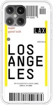 Voor iPhone 12 Pro Max Boarding Pass Series TPU beschermhoes voor telefoon (Losangeles)