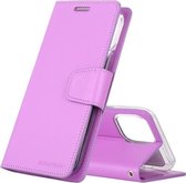 GOOSPERY SONATA DAGBOEK Horizontale flip lederen tas met houder & kaartsleuven en portemonnee voor iPhone 12 Mini (paars)