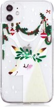 Voor iPhone 11 Pro Christmas Pattern TPU beschermhoes (eland)