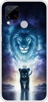 Voor OPPO Realme C15 Gekleurde tekening Clear TPU Cover Beschermhoesjes (The Lion King)