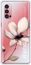 Voor OPPO Reno4 Pro Gekleurde tekening Clear TPU Cover Beschermhoesjes (A Lotus)