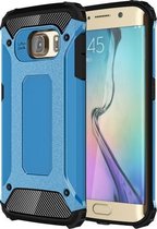 Voor Galaxy S6 Edge / G925 Tough Armor TPU + PC combinatiehoes (blauw)