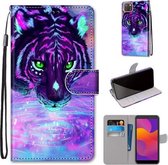 Voor Huawei Y5p / Honor 9S Gekleurde Tekening Cross Textuur Horizontale Flip PU Lederen Case met Houder & Kaartsleuven & Portemonnee & Lanyard (Tijger Drinkwater)