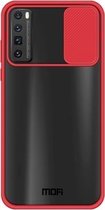 Voor Huawei nova 7 Pro MOFI Xing Dun-serie PC + TPU Anti-peep Waterdicht en Anti-drop All-inclusive beschermende schaal, doorschijnend Frosted (rood)