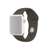 Voor Apple Watch Series 3 & 2 & 1 38 mm mode eenvoudige stijl siliconen polshorloge band (legergroen)