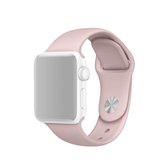 Voor Apple Watch Series 3 & 2 & 1 38 mm Fashion Simple Style siliconen polshorloge band (roze)