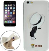 ENKAY Creative Character Pattern Witte TPU beschermhoes voor iPhone 6 Plus & 6s Plus