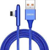 JOYROOM S-M98K 3A 8-pins kogelvorm Snel opladen + transmissie Gevlochten nylon datakabel, lengte: 1,2 m (blauw)