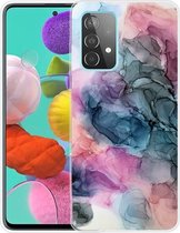 Voor Samsung Galaxy A32 4G Frosted Fashion Marble Shockproof TPU beschermhoes (abstract Multicolor)