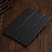 Drie-vouwbare horizontale leren flip-hoes voor iPad Air (2019), met houder (zwart)