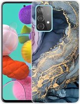 Voor Samsung Galaxy A32 4G Frosted Fashion Marble Shockproof TPU beschermhoes (abstract goud)