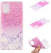 Voor Huawei P smart 2021 Gekleurd tekeningpatroon Transparant TPU beschermhoes (marmer)