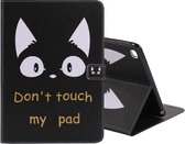 Voor iPad 5 & 6 Gekleurd tekeningpatroon Horizontaal Flip PU-lederen hoes met houder & kaartsleuven & portemonnee & slaap- / wekfunctie (kattenoren)