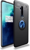 Voor OnePlus 7T Pro lenuo schokbestendige TPU-beschermhoes met onzichtbare houder (zwartblauw)