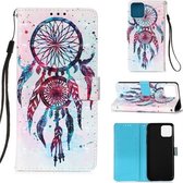 Voor iPhone 12 Pro Max 3D Schilderen Horizontale Flip Leren Case met Houder & Kaartsleuf & Portemonnee & Lanyard (Windgong)