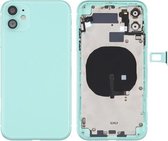 Batterij-achterklep (met toetsen aan de zijkant & kaartlade & voeding + volumeflexkabel & draadloze oplaadmodule) voor iPhone 11 (groen)