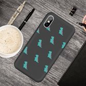 Voor iPhone XS Max Cartoon Animal Pattern Shockproof TPU beschermhoes (zwarte dinosaurussen)