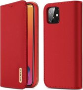 Voor iPhone 12/12 Pro DUX DUCIS WISH-serie TPU + PU + lederen hoes met kaartsleuven en portemonnee (rood)