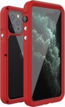 Voor iPhone 11 Pro R-JUST Seal Series IP68 Waterdicht Schokbestendig Stofdicht Metaal + Frosted PC Beschermhoes (Rood)
