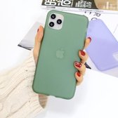Voor iPhone 11 Pro Max 1,5 mm vloeibare emulsie doorschijnende TPU-hoes (donkergroen)