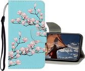 3D Gekleurde Tekening Horizontale Flip PU Leren Case met Houder & Kaartsleuven & Portemonnee Voor iPhone 12 Pro Max (Magnolia)