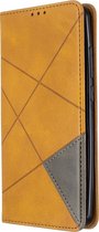 Xiaomi Redmi 8A Hoesje - Mobigear - Rhombus Slim Serie - Kunstlederen Bookcase - Cognac - Hoesje Geschikt Voor Xiaomi Redmi 8A