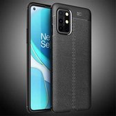 Voor OnePlus 8T Litchi Texture TPU schokbestendig hoesje (zwart)