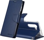 Voor Samsung Galaxy S21 5G GOOSPERY Bravo Diary Crazy Horse Texture Horizontale Flip Leren Case Met Beugel & Card Slot & Portemonnee (Marineblauw)