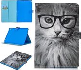 Voor iPad Pro 10.5 Stiksels Horizontale Flip Leren Case met Houder & Kaartsleuven & Slaap / Wekfunctie (Modieuze Kat)