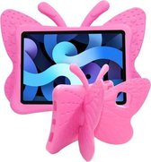 Butterfly Bracket Style EVA schokbestendige beschermhoes voor kinderen voor iPad Air (2020) 10.9 (Rose Red)