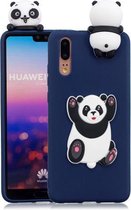 Voor Huawei P20 3D Cartoon patroon schokbestendig TPU beschermhoes (Panda)