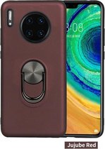 Voor Huawei Mate 30 Pro, 360 roterende multifunctionele stent pc + TPU-hoes met magnetische onzichtbare houder (Jujube Red)