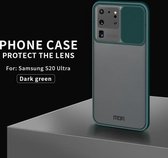 Voor Samsung Galaxy S20 Ultra MOFI Xing Dun-serie Doorschijnend Frosted PC + TPU Privacy Antireflectie Schokbestendig All-inclusive beschermhoes (groen)