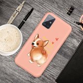 Voor Galaxy A71 Cartoon Animal Pattern Shockproof TPU beschermhoes (Orange Corgi)