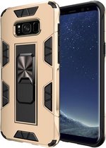 Voor Samsung Galaxy S8 Soldier Armor schokbestendig TPU + PC magnetische beschermhoes met houder (goud)