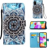 Voor Galaxy A41 Schilderen Horizontale Flip Leren Case met Houder & Kaartsleuf & Portemonnee & Lanyard (Mandala)