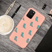 Voor Galaxy A91 & S10 Lite Cartoon dier patroon schokbestendig TPU beschermhoes (oranje dinosaurussen)