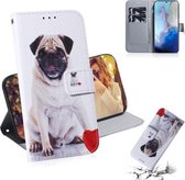 Voor Galaxy S20 Gecombineerd patroon Magnetische attractie Horizontale flip lederen tas, ondersteuningshouder & kaartsleuf & portemonnee (mopshonden)