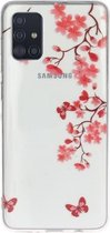 Voor Galaxy A51 Transparante TPU beschermhoes voor mobiele telefoon (Maple Leaf)