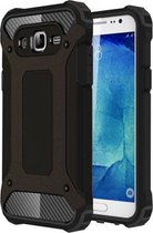 Voor Galaxy J5 / J500 Tough Armor TPU + PC combinatiehoes (zwart)