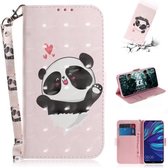 3D-schilderpatroon Gekleurde tekening Horizontale lederen flip-hoes met houder & kaartsleuven & portemonnee voor Huawei Y7 Prime (2019) met vingerafdruk / Y7 Pro (2019) / Enjoy 9 (Love Bear)