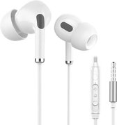Langsdom RV33 3,5 mm plug 9D audio bedrade oortelefoon, ondersteunende draadbediening en oproep, kabellengte: 1,2 m (wit)